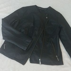 Medium Bernardo Moto Jacket with Zip Details